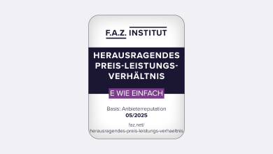 FAZ Institut Siegel für herausragendes Preis-Leistungs-Verhältnis