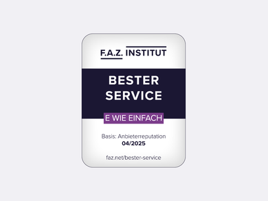 FAZ Institut Siegel für Bester Service