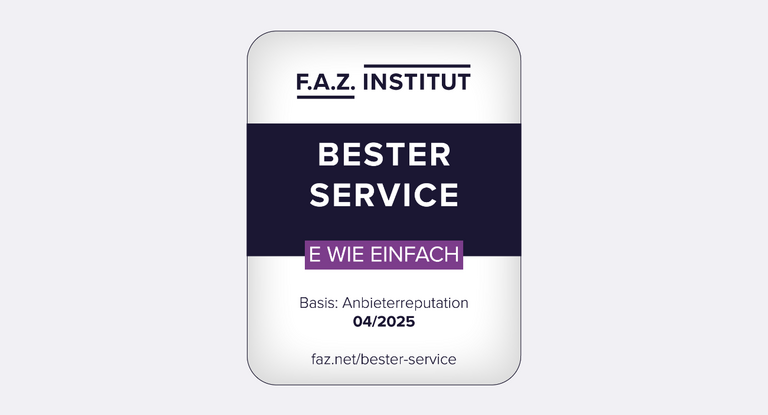 FAZ Institut Siegel für Bester Service