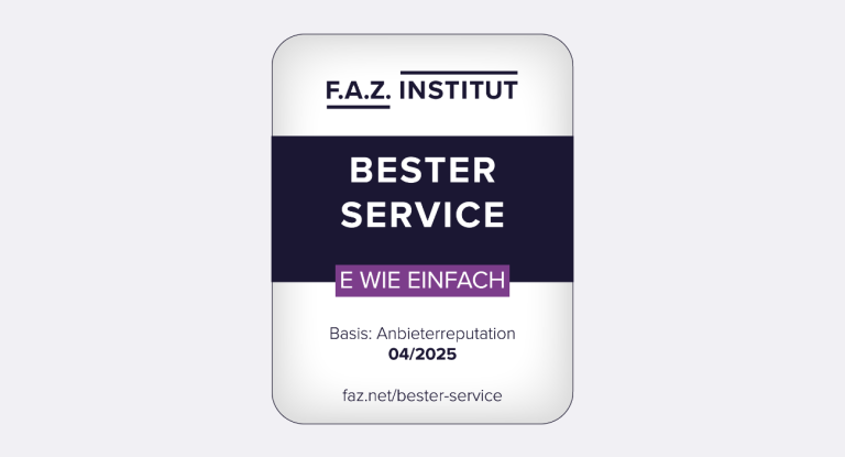 FAZ Institut Siegel für Bester Service