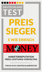 Siegel von Focus Money für E WIE EINFACH als Preissieger