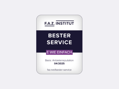 FAZ Institut Siegel für Bester Service