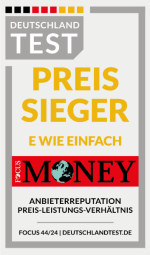 Siegel von Focus Money für E WIE EINFACH als Preissieger