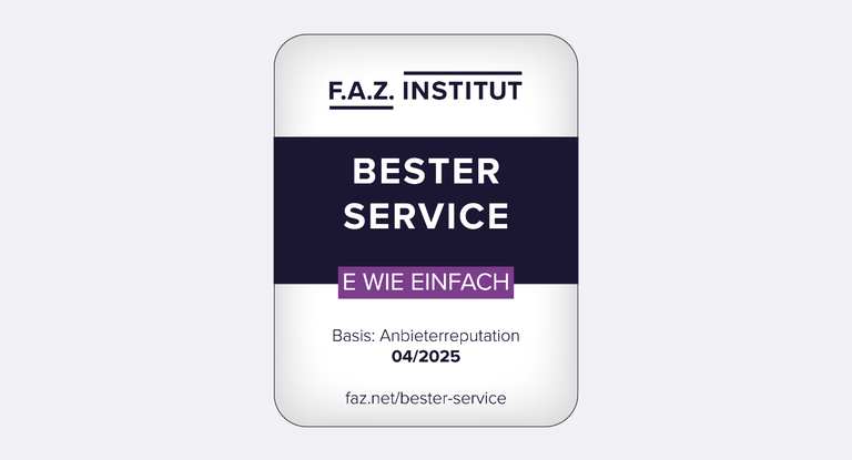 FAZ Institut Siegel für Bester Service