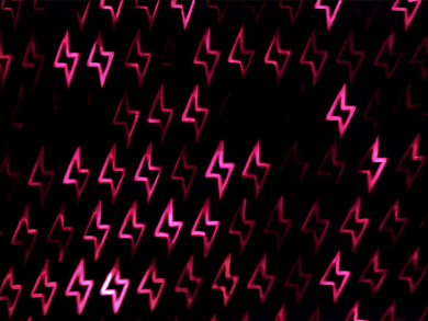 Abstraktes Motiv mit magentafarbenden Blitzen auf schwarzem Hintergrund